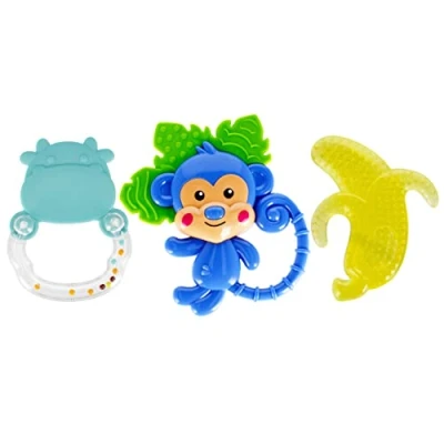 Abbildung von Bam Baby Set: 2x Rassel, Bananen Beißring BamBam (492734)