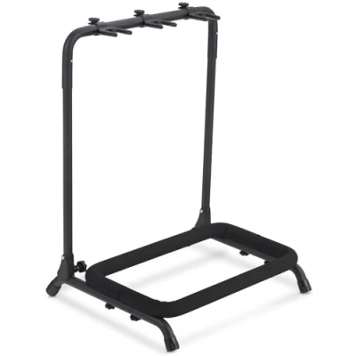 Abbildung von Classic Cantabile 3 fach Multi Gitarrenständer Ständer für Gitarren und Bässe Zusammenklappbar einfachen Transport Verstellbare Halsstützen Schaumstoffpolsterung Metallkonstruktion