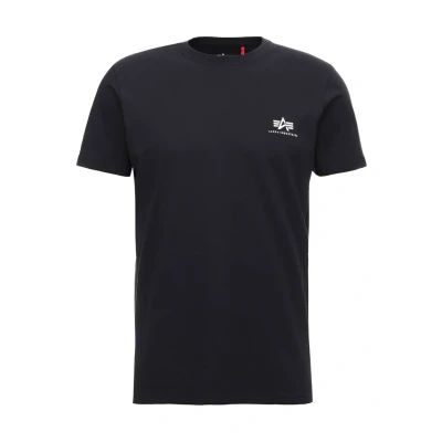 Abbildung von Alpha Industries Small LOGO Tshirt print, Herren, Größe: XS, Rep blue