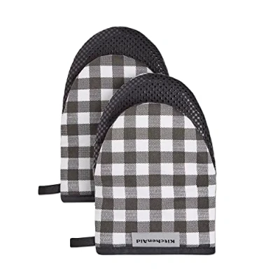 Abbildung von KitchenAid Kitchen Aid Mini Ofenhandschuh Set, 14 x 20,3 cm, Onyx Schwarz