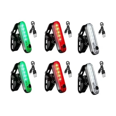 Abbildung von MiOYOOW 6PCS Boots Navigationslichter, Buglichter LED Bootslichter, USB Ladekajaklichter Bootshecklichter Bootslicht Signallampe für Kajak Boot Yacht Kanu (Rot/Grün/Weiß)