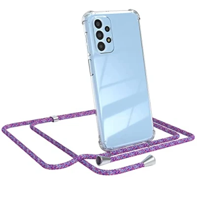 Abbildung von EAZY CASE Handykette kompatibel mit Samsung Galaxy A23 (5G) Handyhülle Umhängeband, Handykordel Schutzhülle, Silikonhülle, Hülle Band, Stylische Kette für Smartphone, Unicorn