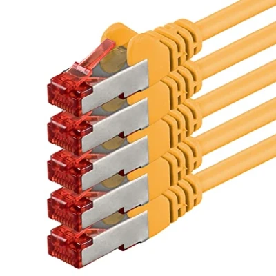 Abbildung von 1aTTack.de 5x 2m Cat 6 Netzwerk Kabel Patch Cat6 RJ45 SFTP Gelb