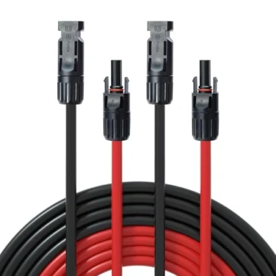 Abbildung von ECO WORTHY Solarkabel 6mm² mit Solarstecker,2x5m Verlängerungskabel, PV Kabel Solarleitung Verlängerungskabel für Solaranlage Solarpanel Verlängerung