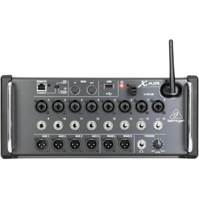Abbildung von Behringer X AIR XR16 Digitalmixer mit 16 Eingängen für iPad/Android Tablets 8 programmierbaren Midas Vorverstärkern, Line Eingängen, integriertem WLAN Modul und USB Stereorecorder