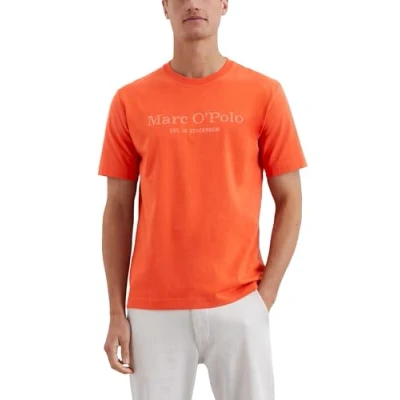 Abbildung von Marc O&#039;Polo Short Sleeve CREW NECK Inside Chest Tshirt print, Herren, Größe: Medium, Sweet pepper