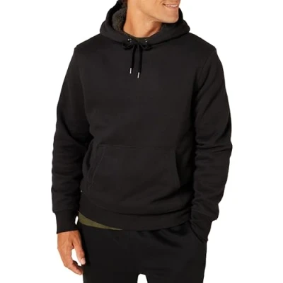 Abbildung von Amazon Essentials Herren Kapuzenpulli mit Sherpa Futter, Schwarz, XL