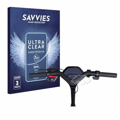 Abbildung von Savvies 6 Stück Schutzfolie für Segway Ninebot P65D Displayschutz Folie Ultra Transparent