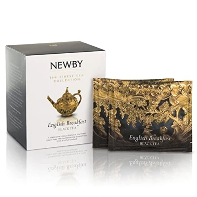 Abbildung von Newby Teas Silken Pyramiden English Breakfast Black Tea 38 g (1er Pack, insgesamt 15 Stück)