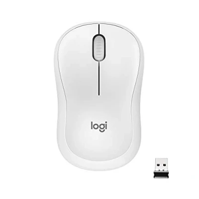 Abbildung von Logitech PC USB Maus M220 Silent Weiß 3 Tasten Mäuse (Wireless Mouse Kabellos Funk Leise Nano Receiver)