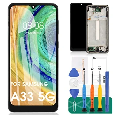 Abbildung von INCELL Ersatzbildschirm für Samsung Galaxy A33 5G LCD Display SM A336E A336B Digitizer Touchscreen Montage Reparatur Sets mit Rahmen (kein Fingerabdruck)