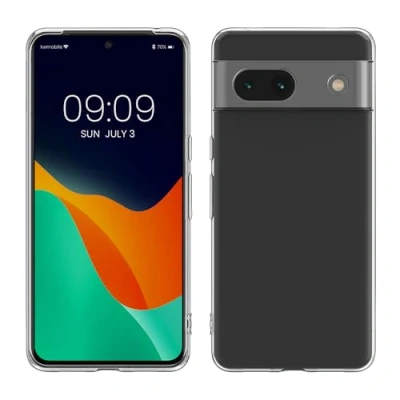 Abbildung von kwmobile Hülle kompatibel mit Google Pixel 8a Silikon Handyhülle Transparent Handy Case in