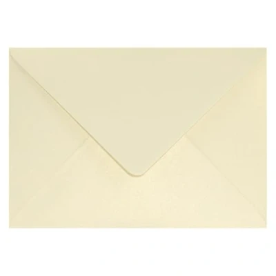 Abbildung von Netuno 25 Briefumschläge Perlmutt Vanille DIN B6 125x 175 mm 120g Aster Metallic Gold Ivory Umschlag elegant glänzend für Einladung Hochzeit Geburtstag Taufe Konfirmation Weihnachten Ostern