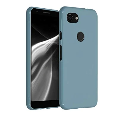 Abbildung von kwmobile Hülle kompatibel mit Google Pixel 3a weiches TPU Silikon Case Cover geeignet für kabelloses Laden Antique Stone