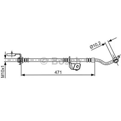 Abbildung von BOSCH 1 987 481 716 Bremsschläuche 471 M10x1 HYUNDAI: ix35, KIA: Sportage III