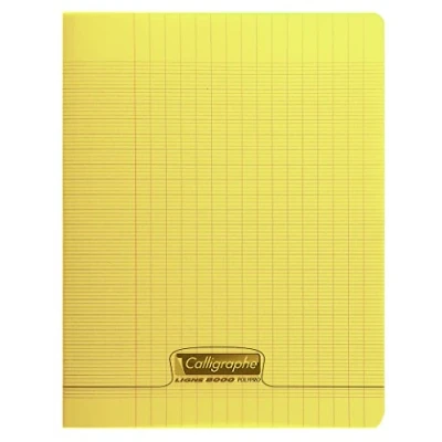 Abbildung von Clairefontaine 18174C Heft / Schulheft Calligraphe DIN A4+ 24x32 cm, 24 Blatt, französische Lineatur, 90g, Gelb, 1 Stück