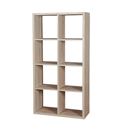 Abbildung von Mirjan24 Bücherregal Sensi R5, Aktenregal, Aufbewahrung, Standregal Fächer, Raumteiler, Dekoregal, Medienregal, Medienschrank, Universal Regal (Sonoma Eiche)