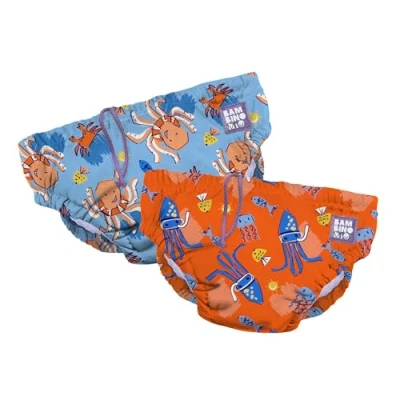 Abbildung von Bambino Mio, Revolutionäre wiederverwendbare Schwimmwindel 2er Packung, Plantschen &amp; Sprudeln, (6 12 Monate)