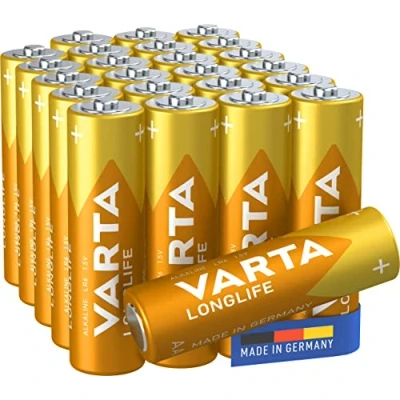 Abbildung von VARTA Batterien AA, 24 Stück, Longlife, Alkaline, 1,5V, ideal für Fernbedienungen, Wecker, Radios, Made in Germany
