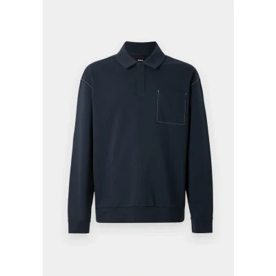 Abbildung von BOSS Tchark Langarmshirt, Herren, Größe: Small, Dark blue
