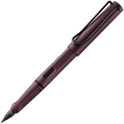 Abbildung von Lamy safari scarlet Füller Füllhalter mit ergonomischem Griff &amp; polierter Stahlfeder in Strichbreite M robuster ASA Kunststoff inkl. Tintenpatrone T 10 blau Rechtshänder