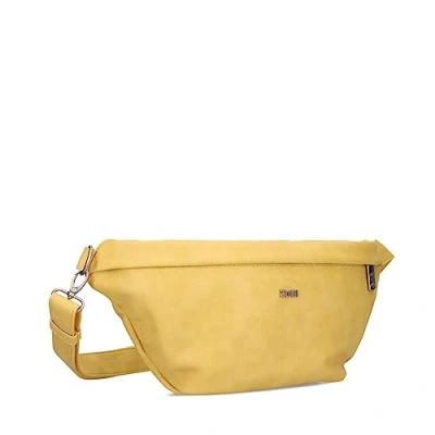 Abbildung von Zwei Damen Hip Bag Mademoiselle.M MH80 Bauchtasche 40 cm 3 Liter, Crossbody wasserabweisend, in 1 Bequeme Brusttasche, Gürteltasche &amp; Hüfttasche (Lemon)