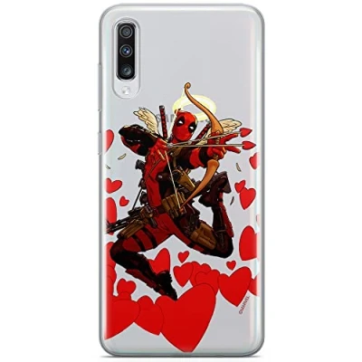Abbildung von ERT GROUP Handyhülle für Samsung A70 Original und offiziell Lizenziertes Marvel Muster Deadpool 011 optimal an die Form des Handy angepasst, teilweise transparent