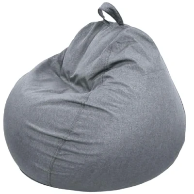 Abbildung von bananair Sitzsack Kinder 80 x 70 cm Weich und Bequem Maschinenwaschbarer Bezug Leicht Transportierbar mit Füllung Bean Bag Chair, XXL, Gaming (Dunkelgrau)