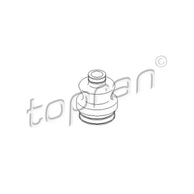 Abbildung von TOPRAN 400 731 Faltenbalg, Antriebswelle 96 Gummi MERCEDES BENZ: W123 Limousine, 190, W124 Limousine