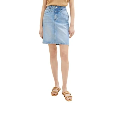 Abbildung von TOM Tailor Jeansrock, Damen, Größe: 34, Light stone bright blue denim