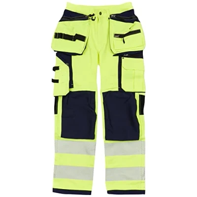 Abbildung von Blaklader 199716423389D84 4 Wege Stretch Hochsichthose, Gelb/Marine, Größe D84