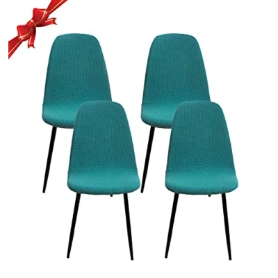 Abbildung von Jaotto Stuhlhussen 4er Set Strech, Esszimmerstühle Bezug Universal Waschbar Abnehmbare,Elegante Stuhlbezug Stuhlabdeckung Antirutsch, Küchenstühle für Büro Esszimmer Wohnzimmer,Jacquard Grün