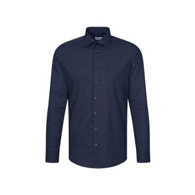 Abbildung von Seidensticker Herren Business Hemd Slim Fit Bügelleicht Kent Kragen Langarm 100% Baumwolle
