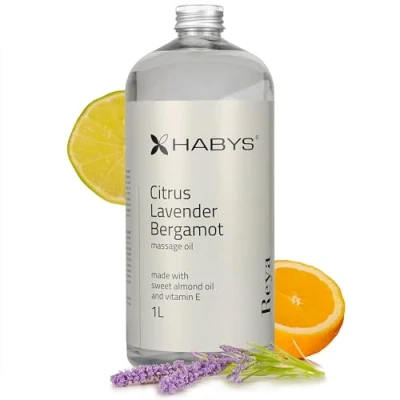 Abbildung von Habys Massageöl REYA Citrus, Lavender, Bergamot Öl 1L