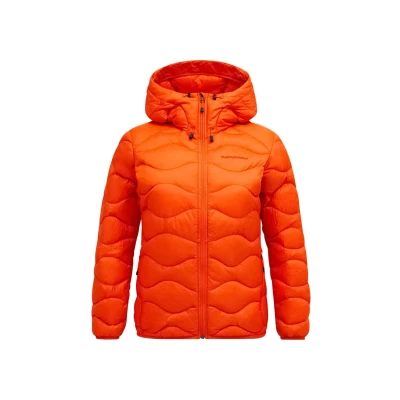 Abbildung von Peak Performance Helium HOOD Daunenjacke, Damen, Größe: Small, Orangerot