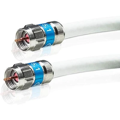 Abbildung von Venton Sat Kabel Coaxial RG6Q CCS 1 m I Antennenkabel 120 dB max. 4fach geschirmter HQ digital HD 4K 3D Kupfer Innenleiter Fernsehkabel Koaxkabel für DVB S2 C T2 BK Anlagen