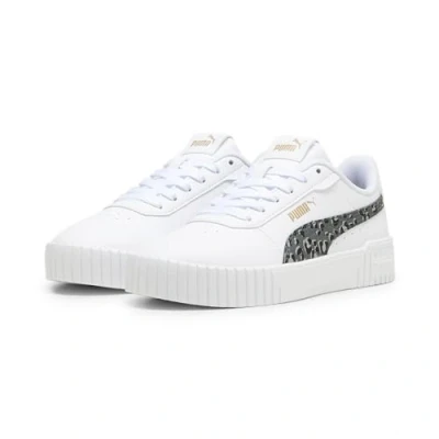 Abbildung von Puma Carina 2 0 Animal Update Sneaker low für Kinder, Größe: 38, White mineral gray gold Schuhe