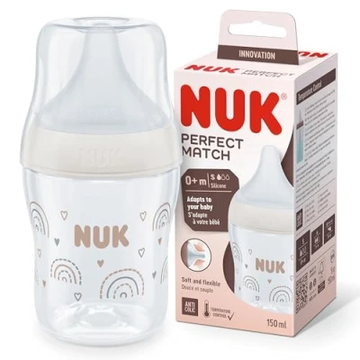 Abbildung von Nuk Perfect Match Flasche mit Temperaturkontrolle, grau 150 ml