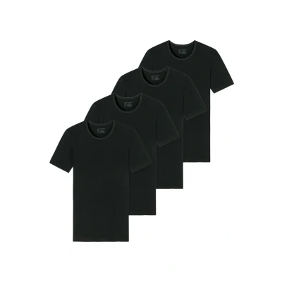 Abbildung von Schiesser 4ERPACK Unterhemd/shirt, Herren, Größe: Large, Schwarz