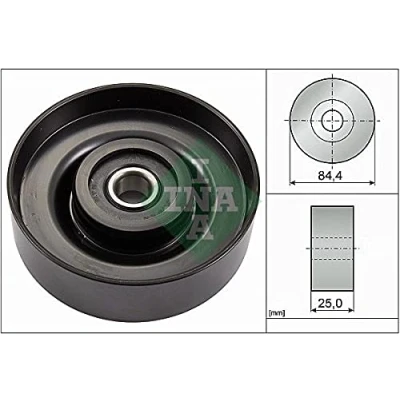 Abbildung von INA 532 0827 10 Umlenkrolle NISSAN: Almera Tino, II Schrägheck, Primera Kombi