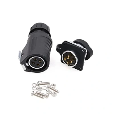 Abbildung von ZBLZGP LP20 Waterproof Aviation Connector IP65 Solar Panel Charge Fast Connection Male und Female LED Outdoor Power (4pin, Feamle Plug &amp; Socket)