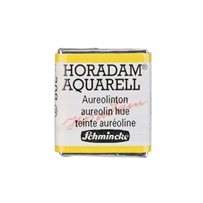Abbildung von Schmincke HORADAM® AQUARELL feinste Künstler Aquarellfarben, 208 Aureolinton, 14 044, 1/2 Näpfchen