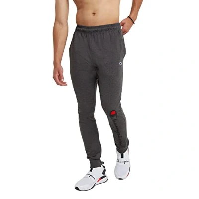 Abbildung von Champion Herren Joggers, Lightweight Lounge, Jersey Graphic Pants for Men, 31&quot; Trainingshose, Granit Skript, Groß
