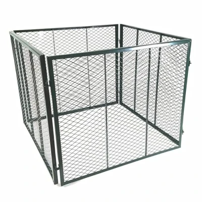 Abbildung von NATIV Garten Metallkomposter 80x80x70 cm dunkelgrün, Komposter mit 448 Liter Volumen, Drahtkomposter für eigenen Kompost, Metall als Kompostsieb nutzbar, Kompostierer