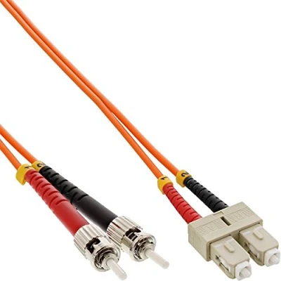 Abbildung von InLine 82502 Glasfaserkabel 2m 2x ST SC OM2 orange