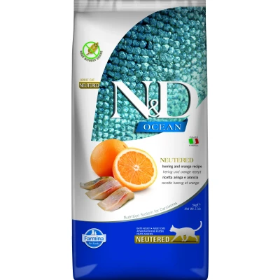 Abbildung von N&amp;D OCEAN CAT NEUTERED Adult Hering &amp; Orange varianten 5 kg