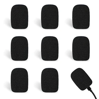Abbildung von Schaumstoff Abdeckung für Headset, Mikrofon, Windschutzscheibe, Mikrofon Schutz, Mini Abdeckung, Schwarz