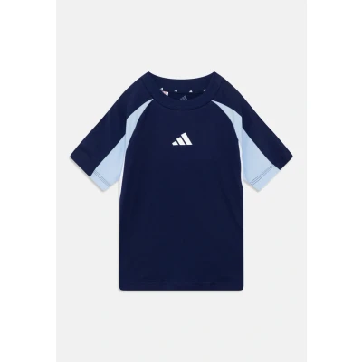 Abbildung von adidas Performance Junior Unisex Sport Tshirt für Kinder, Größe: 152, Dark blue/glow blue/white