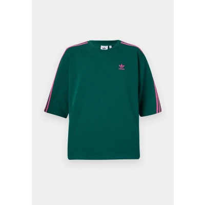 Abbildung von adidas Originals Oversize TEE Unisex Tshirt print, Größe: XS, Collegiate green/semi lucid fuchsia