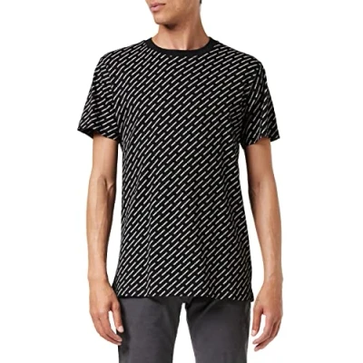 Abbildung von Urban Classics Allover LOGO TEE Tshirt print, Herren, Größe: Large, Black
